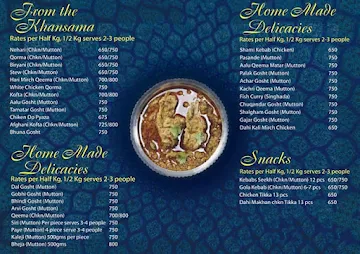 Delhi 6 - Royal Cuisine of the Walled City menu 