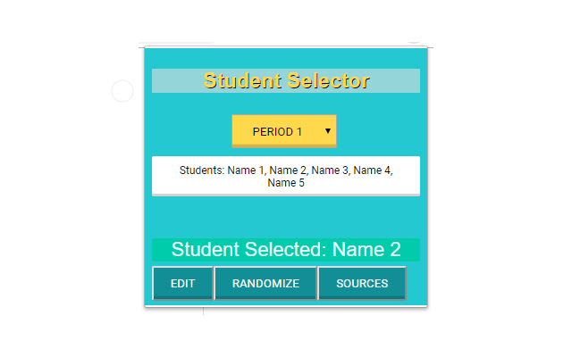 Student Randomizer chrome extension