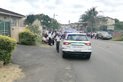 Police were outside Brookdale Secondary in Phoenix, Durban, on Monday after pupils boycotted classes following a stabbing death of a fellow pupil during a fight outside the school on Friday. 