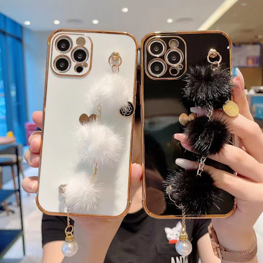 Title 3, Plush Bracelet Mobile Phone Case Electroplated ...