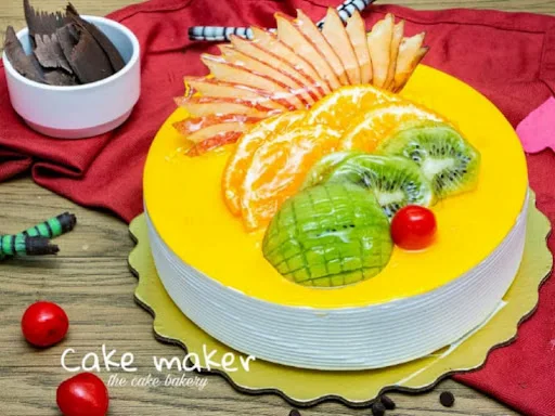 Fresh Fruit Cake [Eggless]