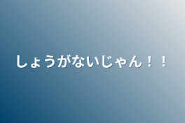 しょうがないじゃん！！