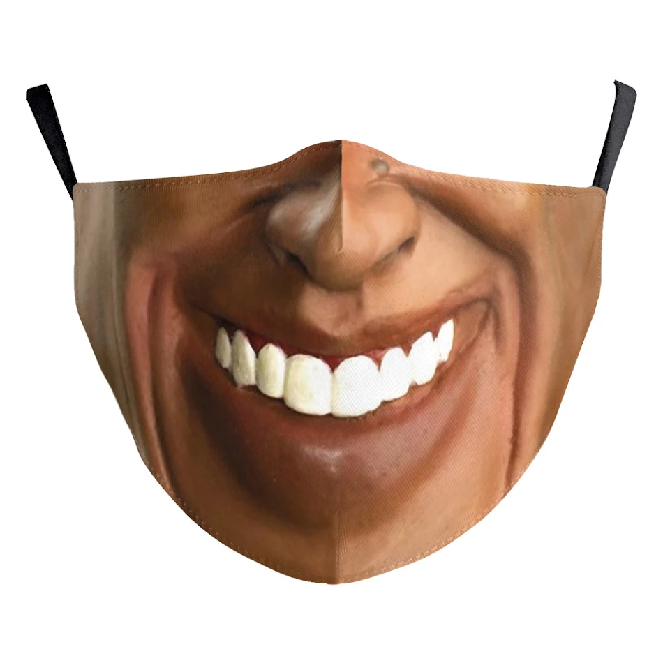 Masque anti-poussière double couche avec impression numérique de carnaval d'Halloween