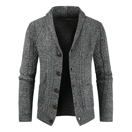 Title 3, Mens Fashion Knitted Cardigan V Neck Loose Thi...
