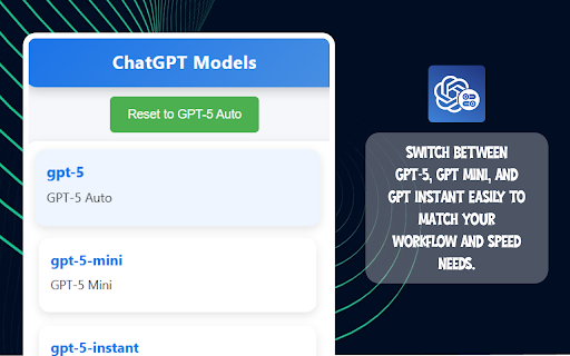 ChatGpt Models for Chrome screenshot 2
