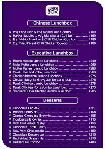 LunchBox - Meals and Thalis menu 