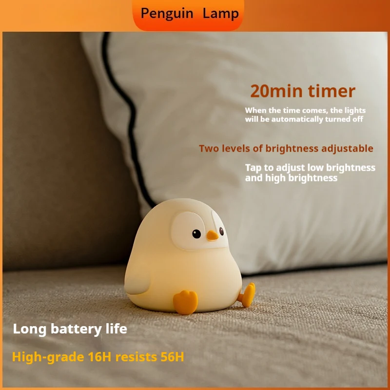 Title 4, Pat USB oplaadbare pinguïn nachtlampje voor bab...