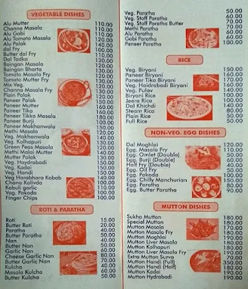 Hotel Satish Restaurant & Bar menu 