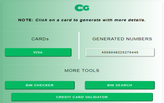 CardGenerator - VISA Credit Card Generator Preview image 0