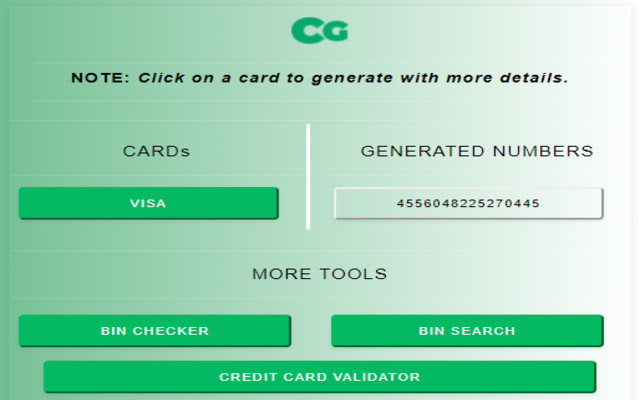 CardGenerator VISA Credit Card Generator