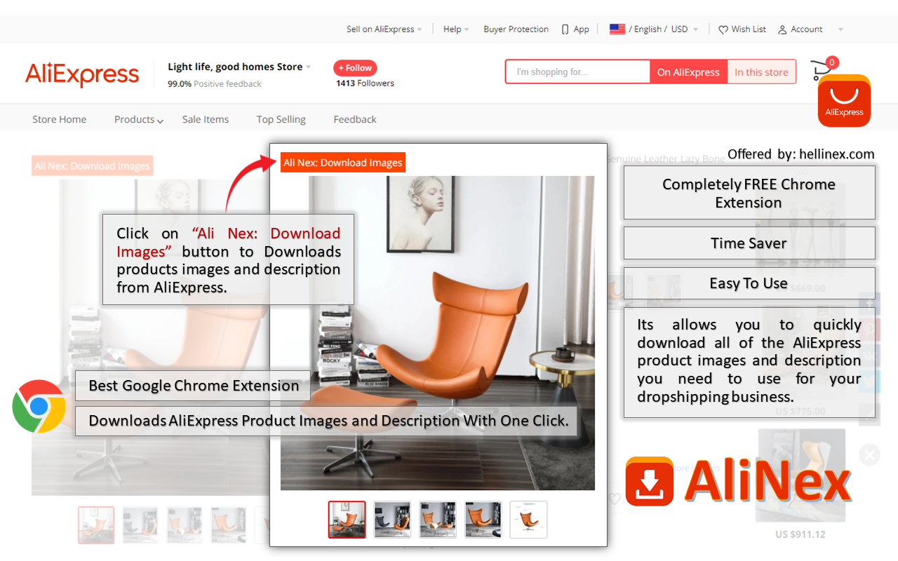 AliNex - Aliexpress Images Downloader Preview image 2