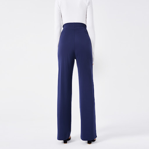 Title 5, Solid Color Casual Pants Slim Fit, High-Waisted...