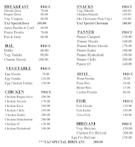 Tasty Khana menu 1