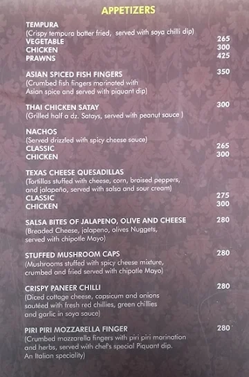 Surya Hotel - Deccan Rendezvous menu 