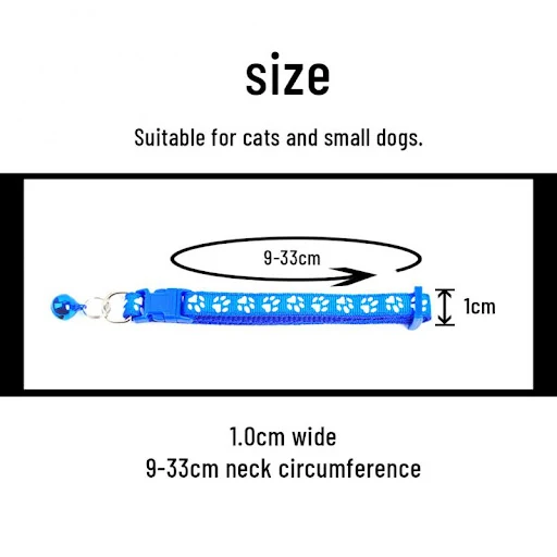 Cat Collar Pet Cat And Dog Bell Collars Teddy Bomei Dog Cartoon Funny Footprint Collars Pet Bell Collar Home Pet Product