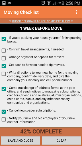 Moving Checklist PRO