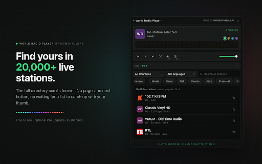 World Radio Player - Live Stations & Music screenshot 3