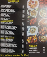 The Momo's Place menu 1