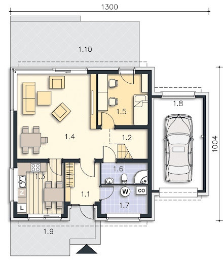 Dublin DCP350 - Rzut parteru