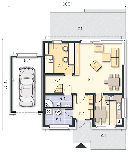 Dublin DCP350 - Rzut parteru