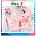 Ốp Lưng Iphone Nơ Camera Hình Vuông Happy Pig 6/6Splus/7/7Plus/8/8Plus/X/Xr/Xs/11/12/13/Pro/Max/Plus/Promax - Awifi B5 - 30