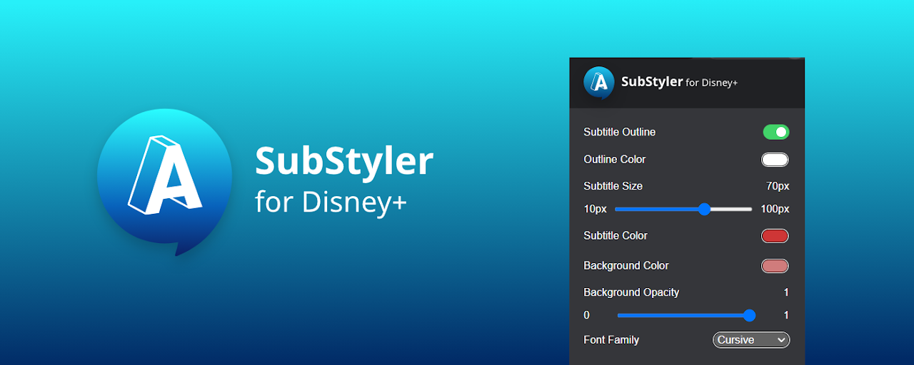 Disney+ SubStyler : customize subtitles Preview image 2