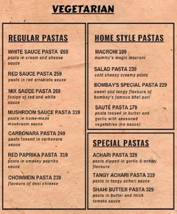 The Pasta Company menu 