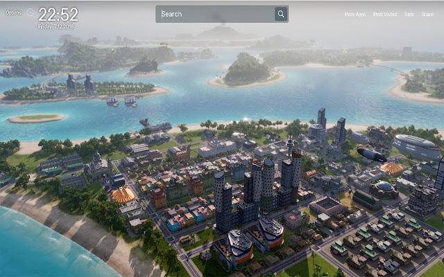 Tropico 6 Wallpapers NewTab Theme