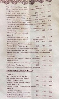 Joyees Pizza menu 1
