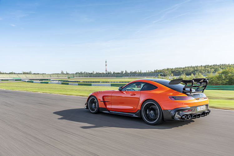 One of the more intriguing wing spoilers is a double-deck style from the Mercdes-AMG GT Black Series. Picture: SUPPLIED