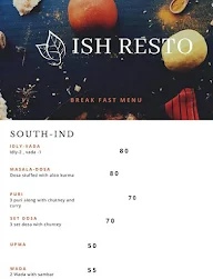 Ish Resto menu 1