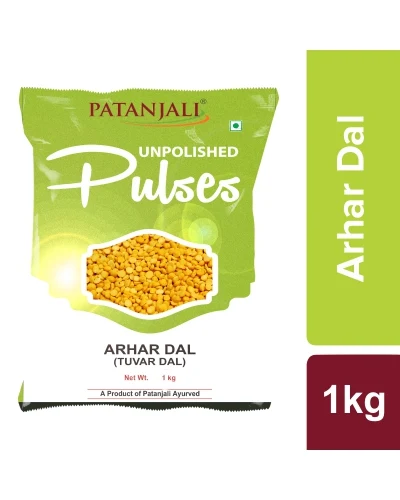 Patanjali Unpolished Arhar Dal (Tuvar Dal) - 1 kg