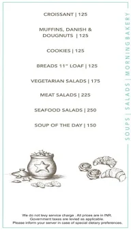 The World Cafe menu 1