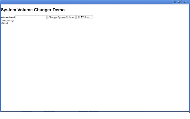 System Volume Changer Demo chrome extension