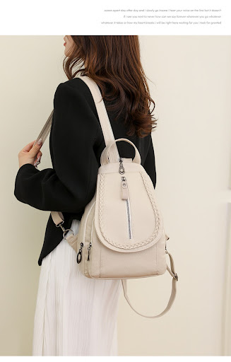 Title 12, New Large Capacity Soft Leather Womens Backpac...