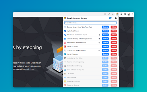 Easy Extensions Manager