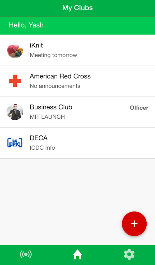 Android application WarriorHub screenshort
