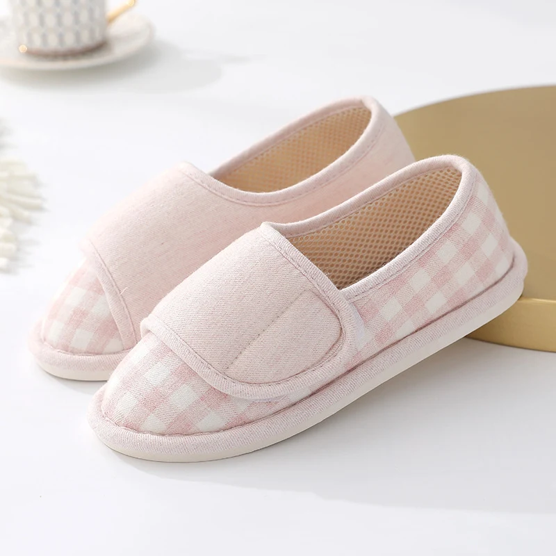 Chaussons de maternité fins, post-partum et grossesse, printemps-automne, grandes tailles, semelle souple, antidérapants, confortables, pour la maison.