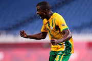 SuperSport United midfielder Teboho Mokoena celebrates his goal against France in the Men's Group A match at Tokyo 2020 Olympic Games at Saitama Stadium  in Saitama, Japan on July 25 2021. Mokoena has agreed terms to sign for Mamelodi Sundowns.