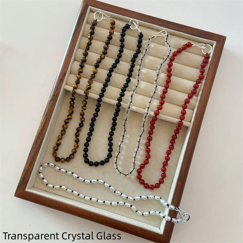 Crystal String Beads Clavicle Necklace For Women