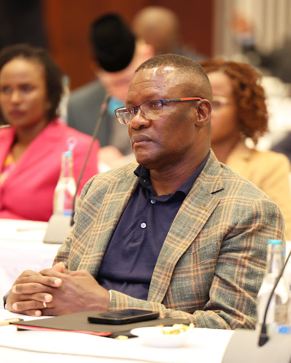 Cabinet Secretary for ICT Eliud Owalo following presentations during the National Executive retreat at the Edge Convention Center in South B, Nairobi on November 16, 2023