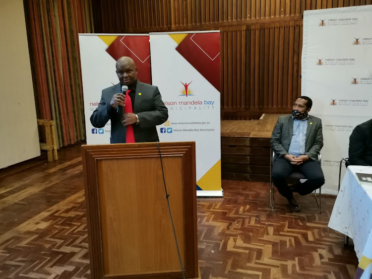 Nelson Mandela Bay’s new portfolio head for infrastructure and engineering, Mongameli Bobani, lays down the law on high water consumption during a briefing at City Hall on Thursday