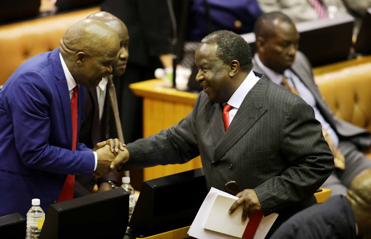 Finance minister Tito Mboweni at the medium-term budget policy statement in the National Assembly, Cape Town, on October 30 2019.