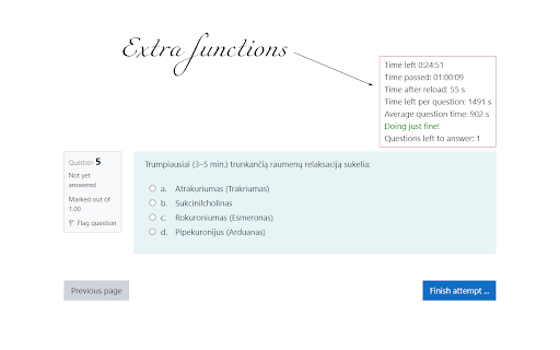 Moodle timer extension