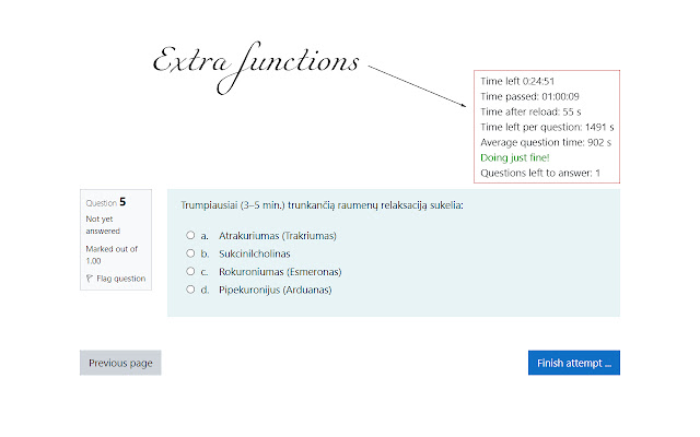 Moodle timer extension chrome extension