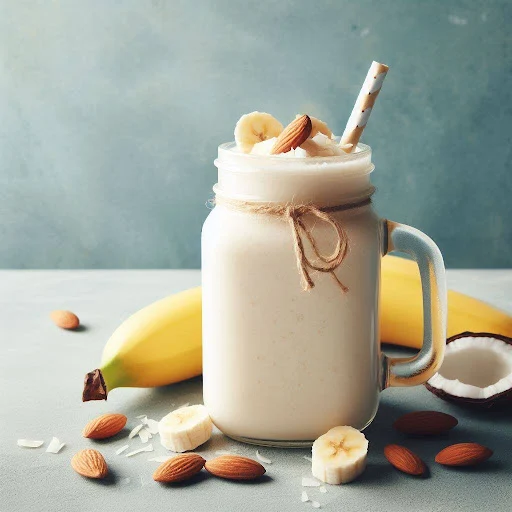 Coconut Milk And Banana Smoothie [450 Ml, Mason Jar]