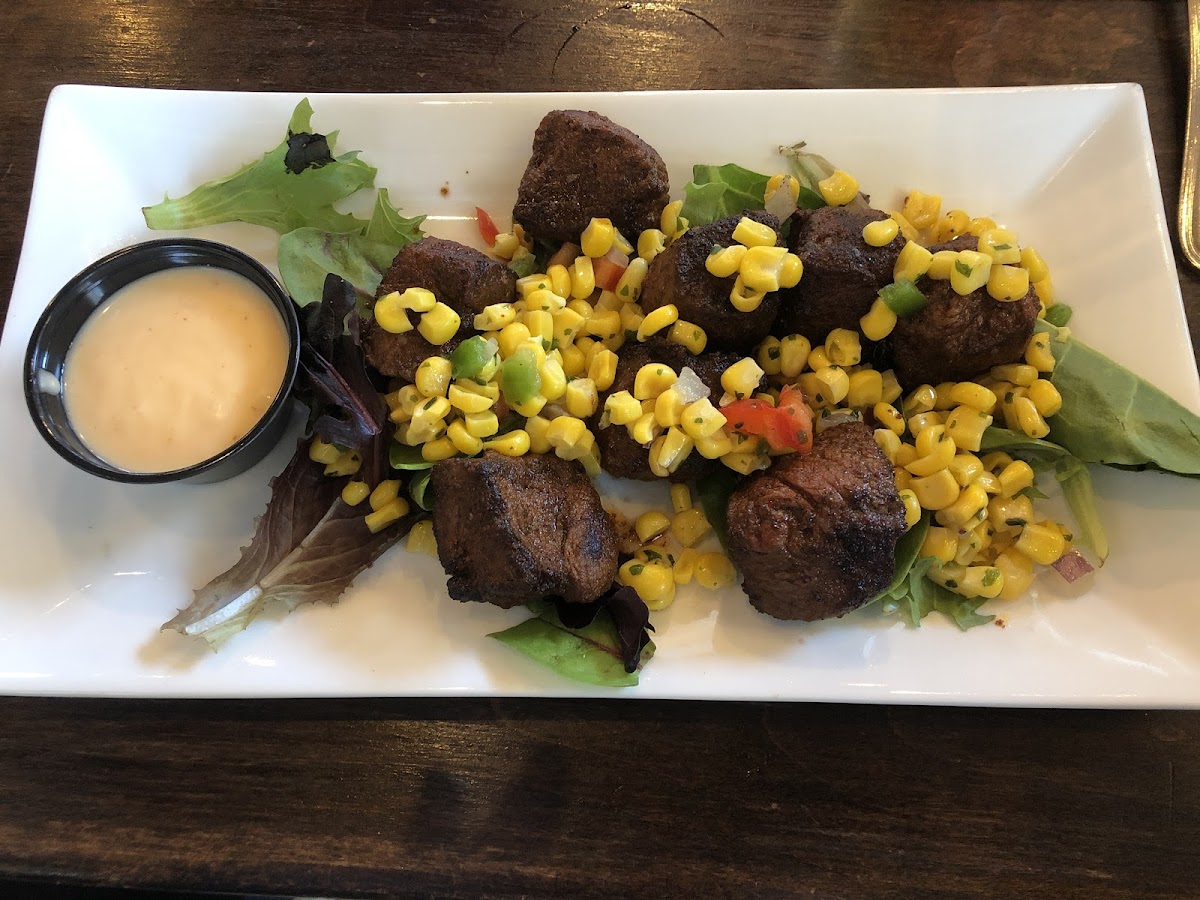 Blackened steak bites