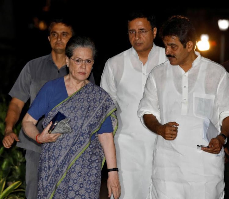 Sonia Gandhi, leader of India's main opposition Congress party, attends a Congress Working Committee (CWC) meeting in New Delhi, India in 2019.