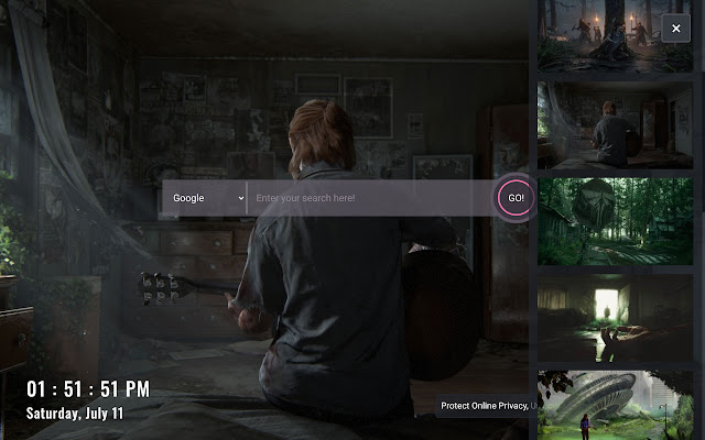 The last of us 2 New Tab Wallpapers chrome extension