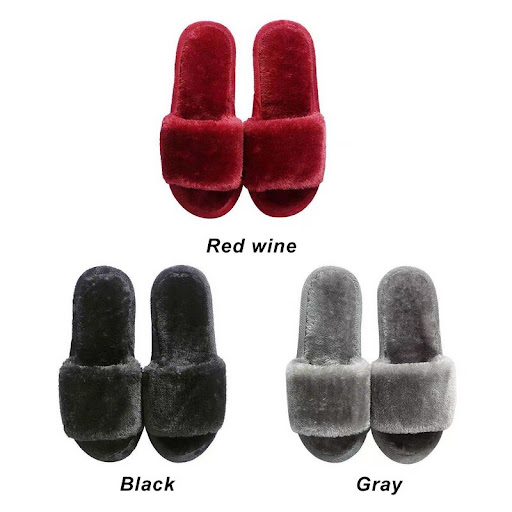 Title 8, Plush home furnishing slippers, soft and comfor...